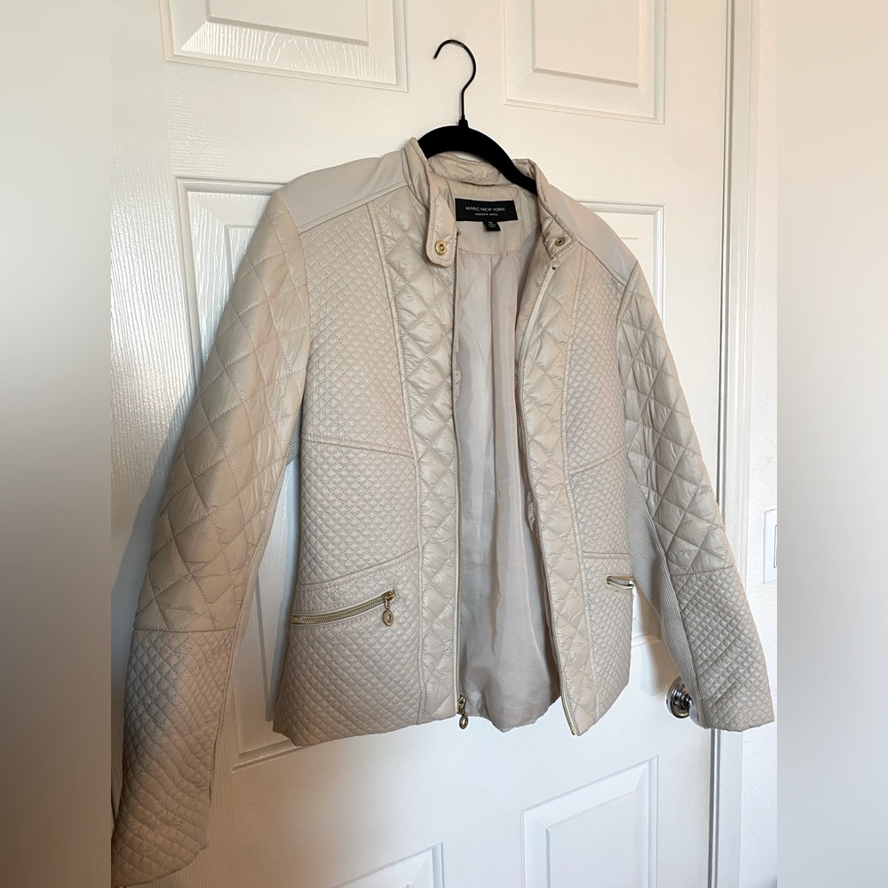 Cream Quilted Jacket by Marc New York